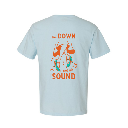 "Get Down With The Sound" Chambray Comfort Colors Tee